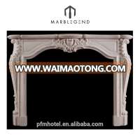 french style indoor freestanding cheap marble fireplace surround mantel