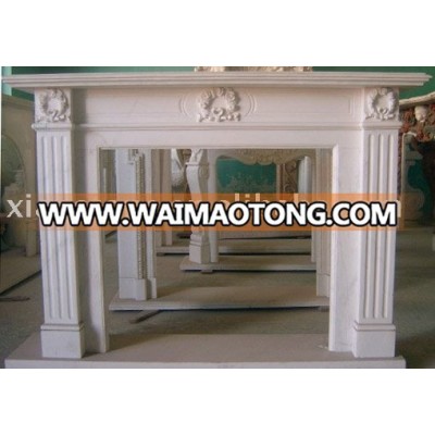 antique white marble mantel