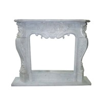 White marble western mdf fireplace mantel