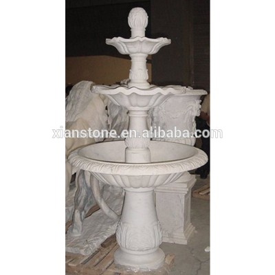 Natural stone garden 3 tiered water fountain